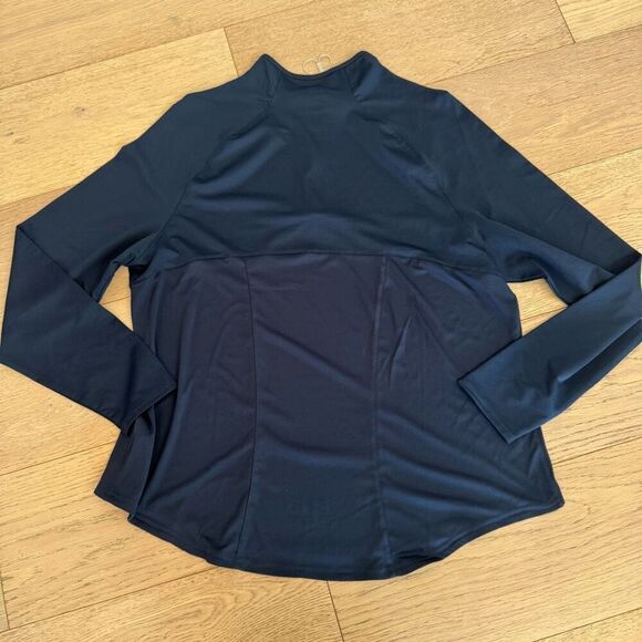 Puma quarter zip navy long sleeve top size large m8 - Picture 4 of 5